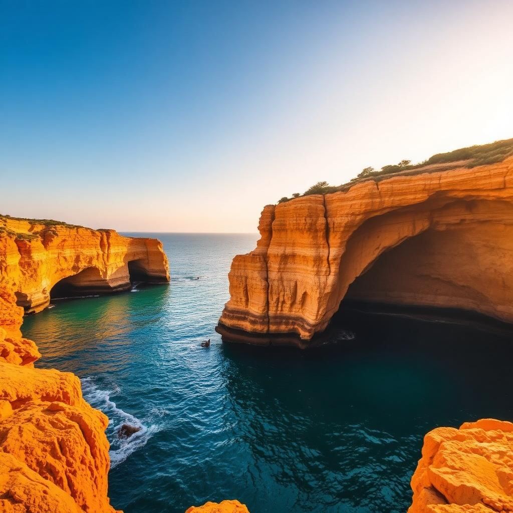 Kliffen bij Lagos in de Algarve
